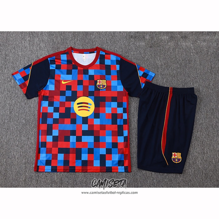 Chandal del Barcelona 2026-2027 Manga Corta Azul Rojo - Pantalon Corto